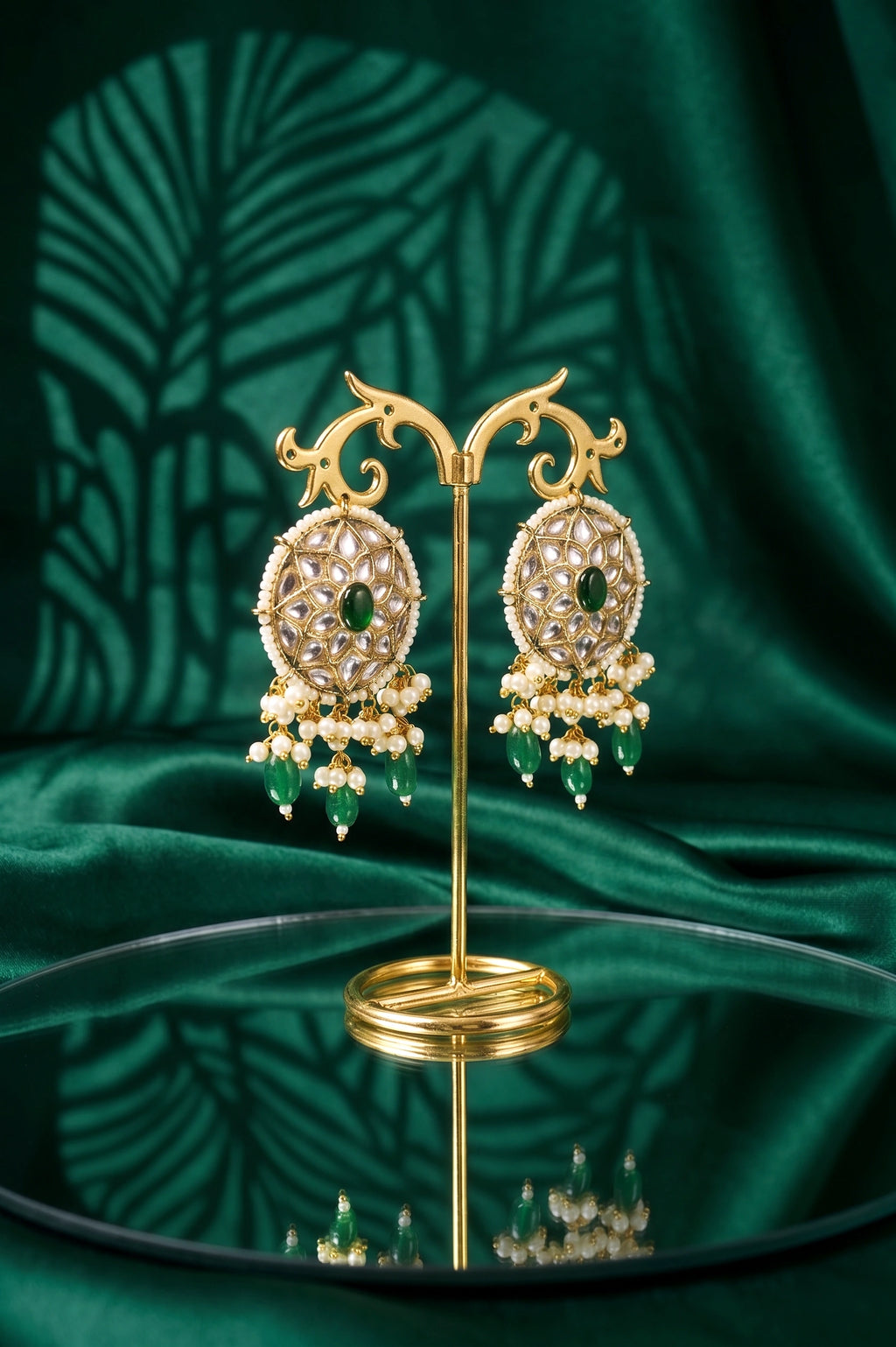 Silverline kundan earring