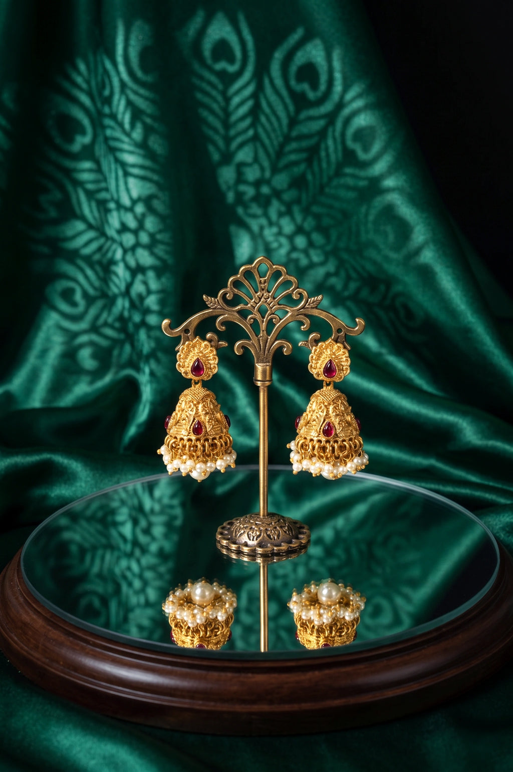 Delicate polki earring