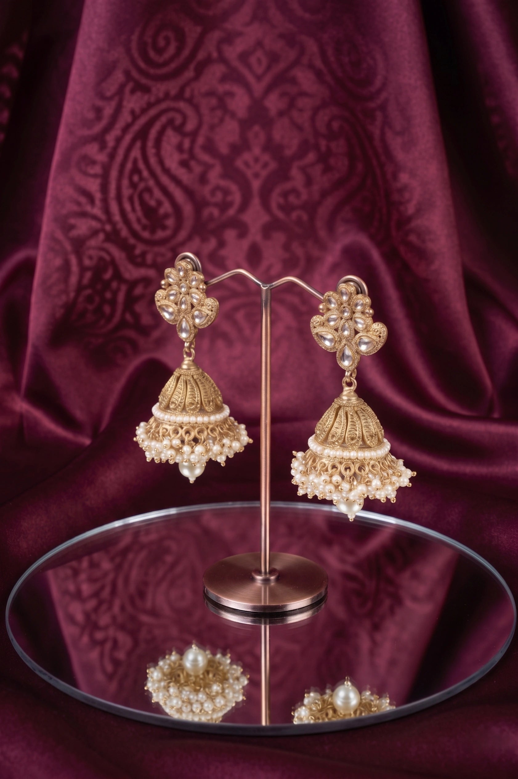 Feminine polki earring