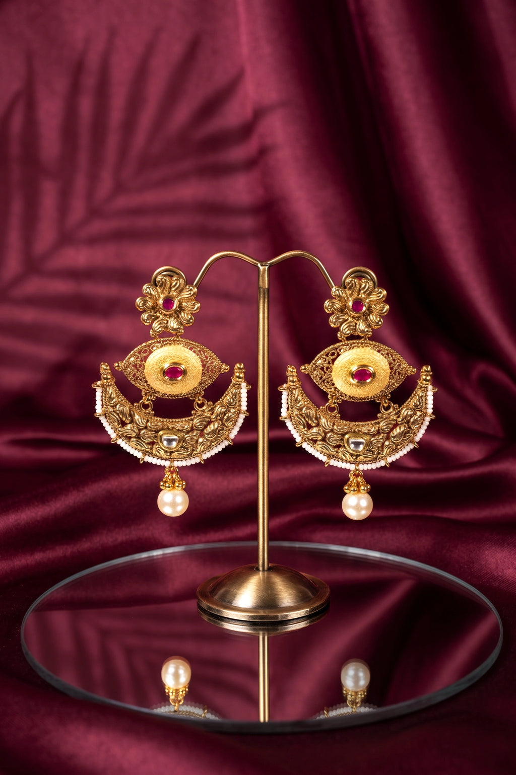 Bold polki earring