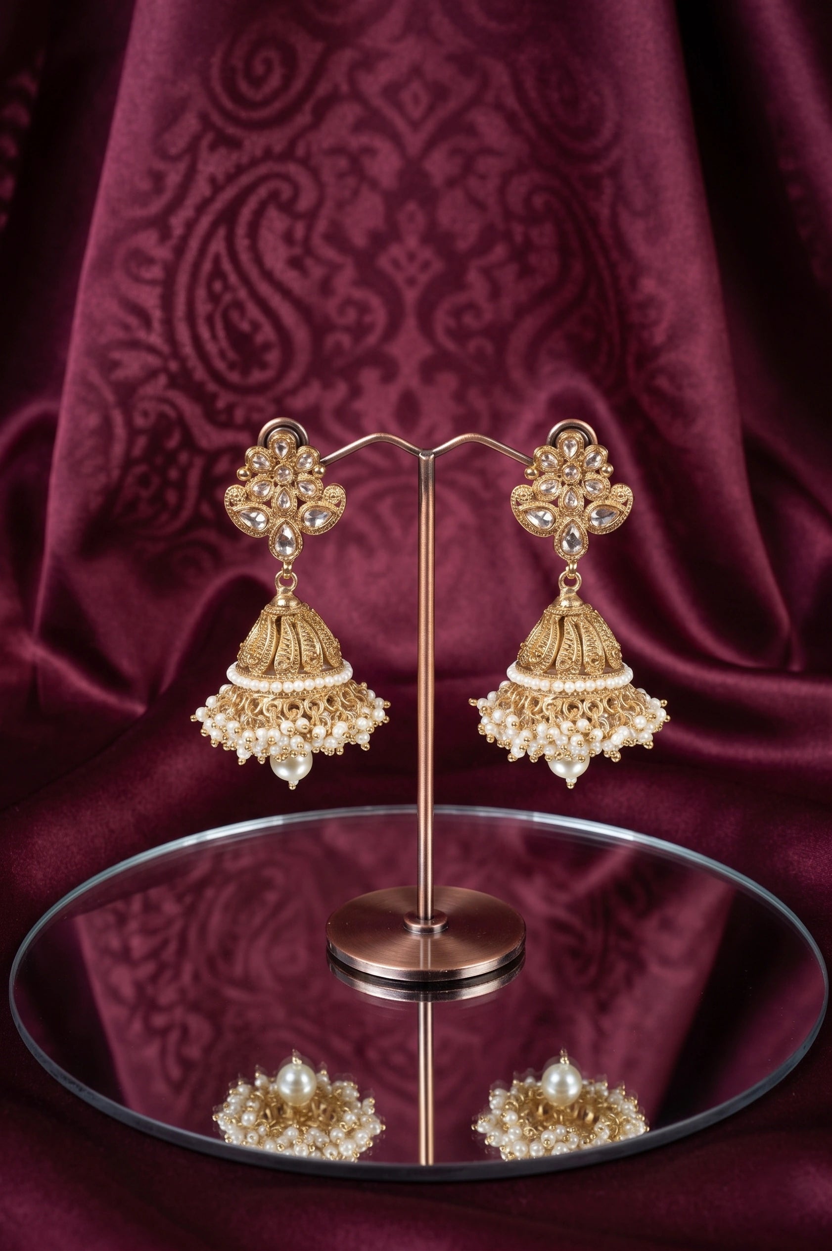 Feminine polki earring
