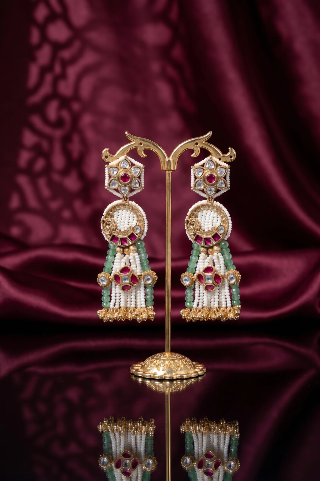 Pearly kundan earring