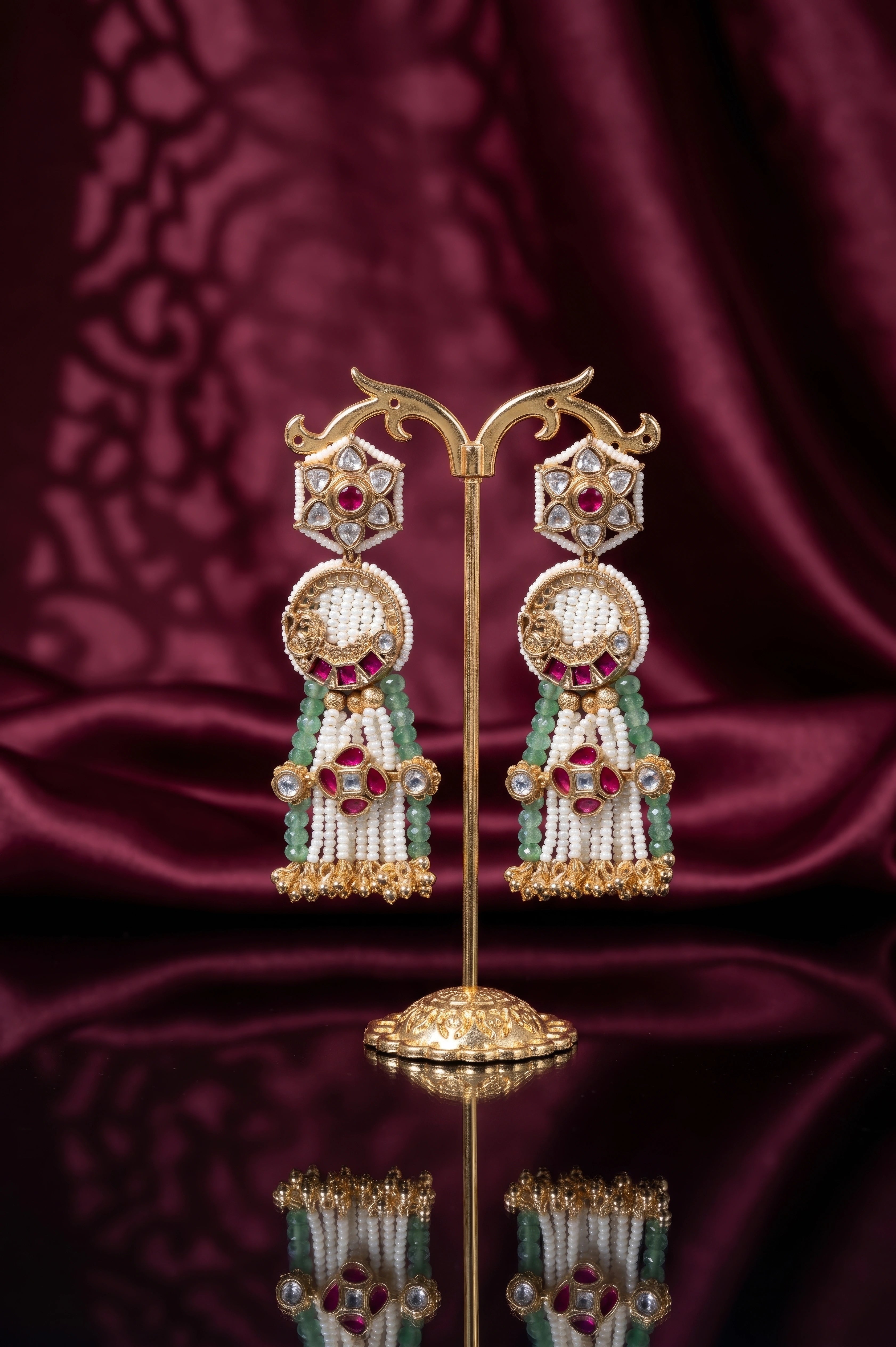 Pearly kundan earring