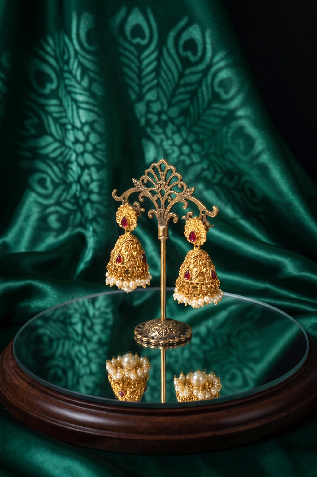 Delicate polki earring