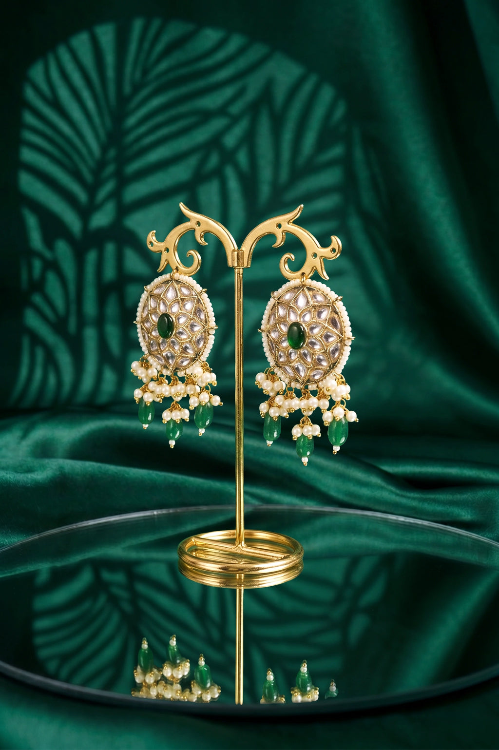 Silverline kundan earring