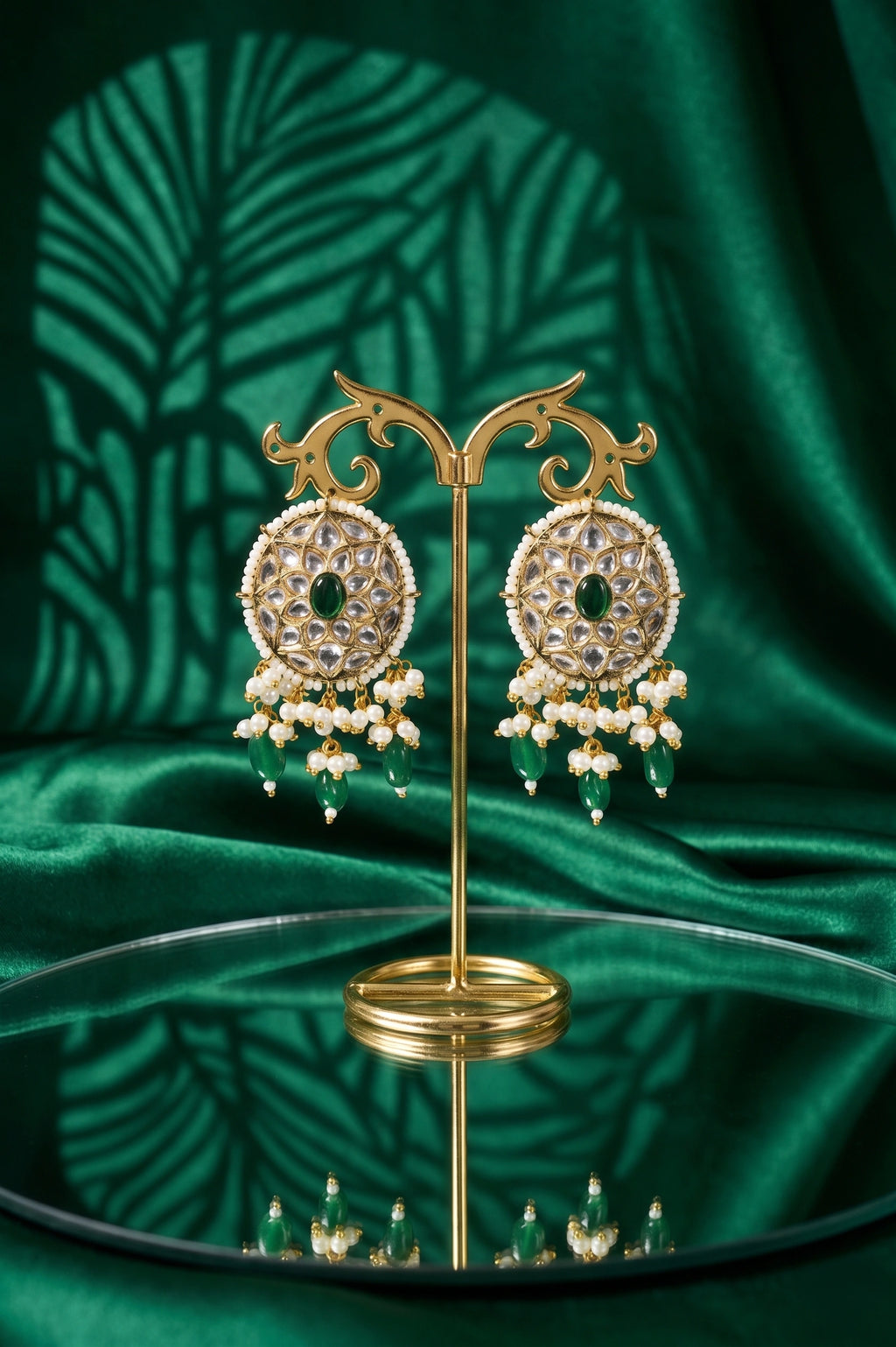 Silverline kundan earring