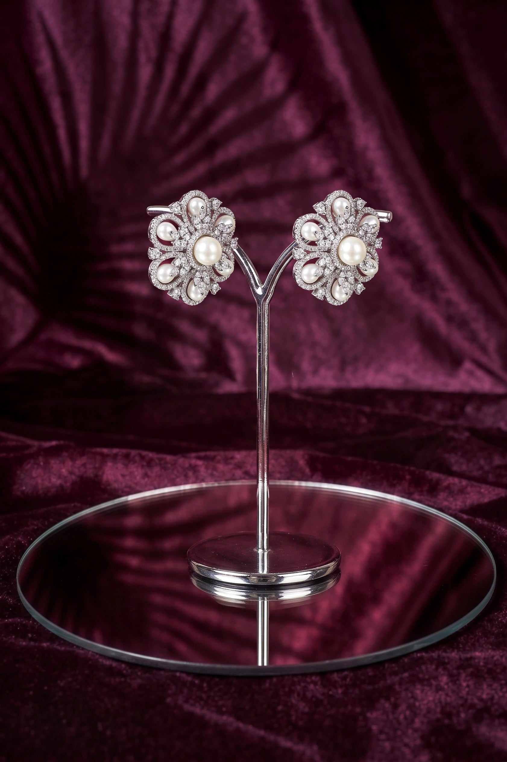 Boho diamond earring