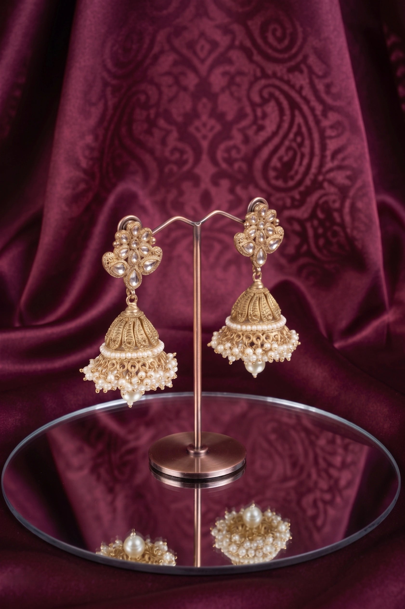 Feminine polki earring