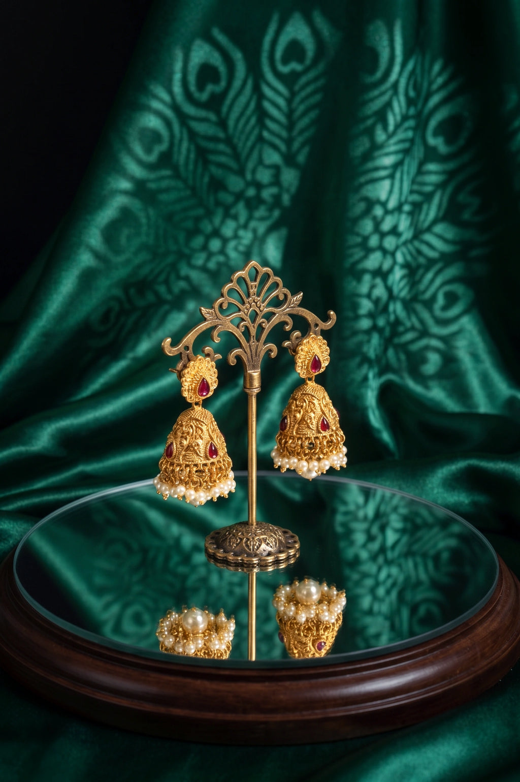 Delicate polki earring