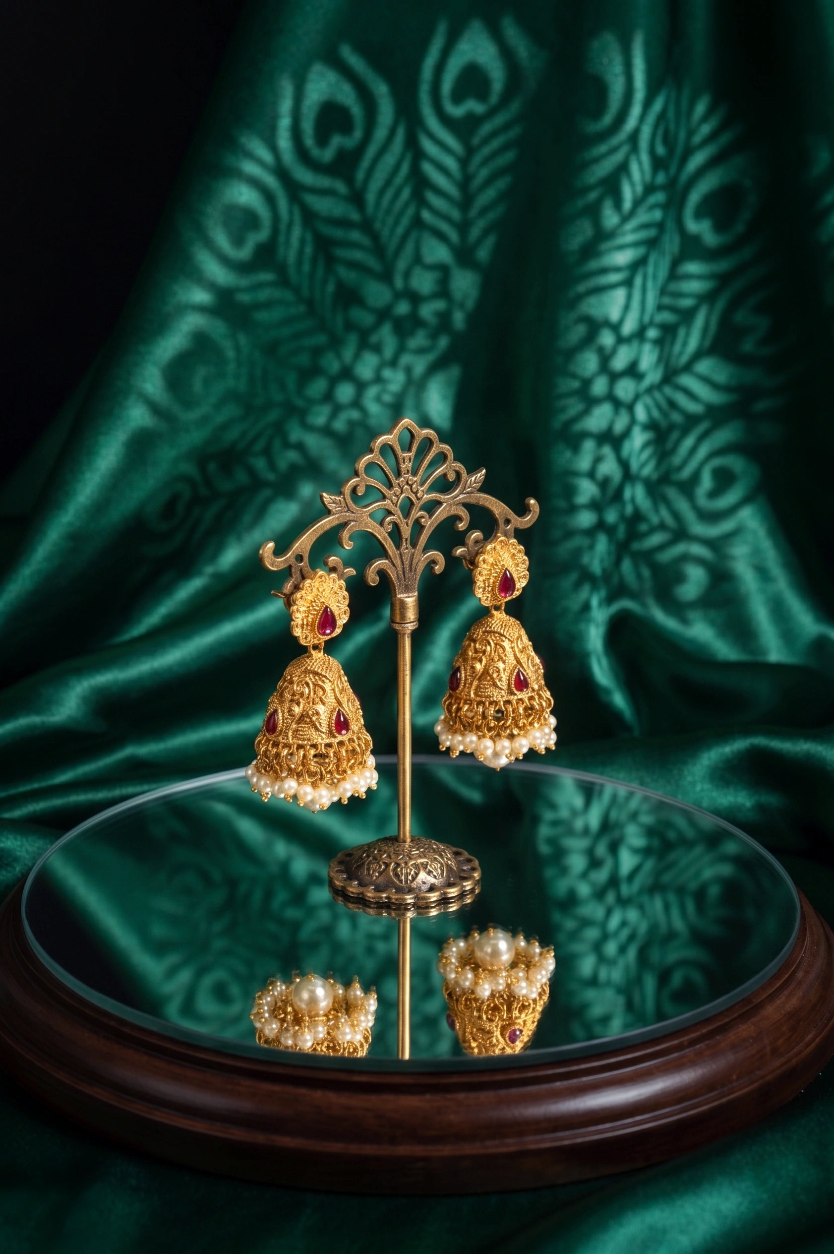 Delicate polki earring