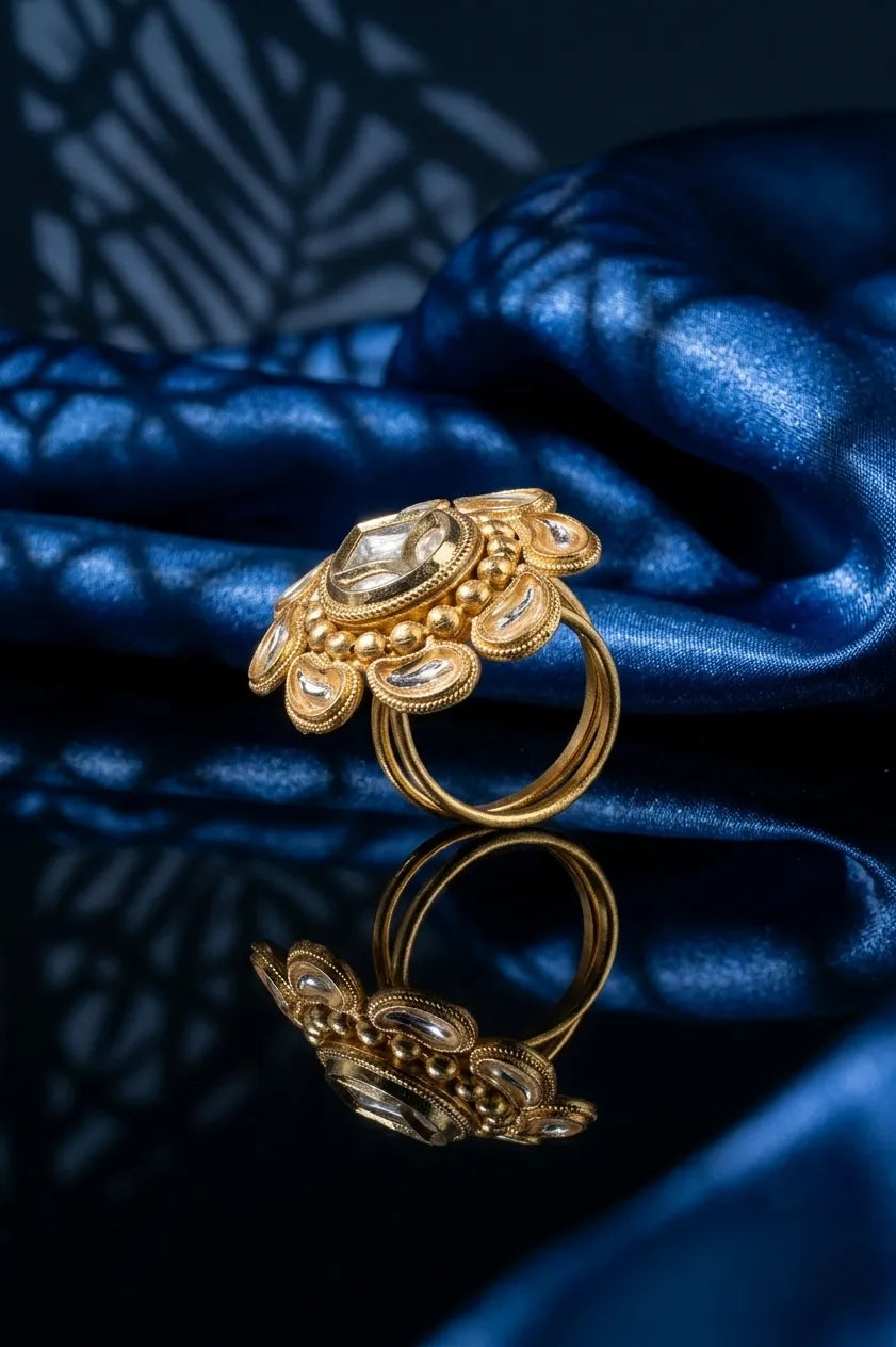 Queenstar Kundan ring