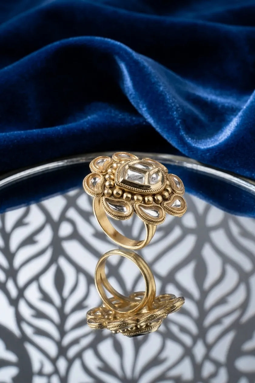 Queenstar Kundan ring