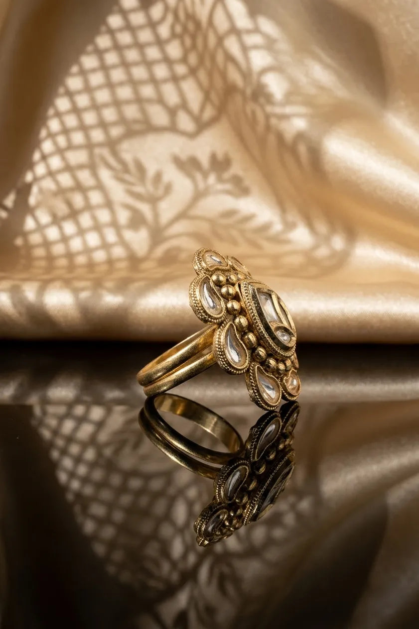 Queenstar Kundan ring